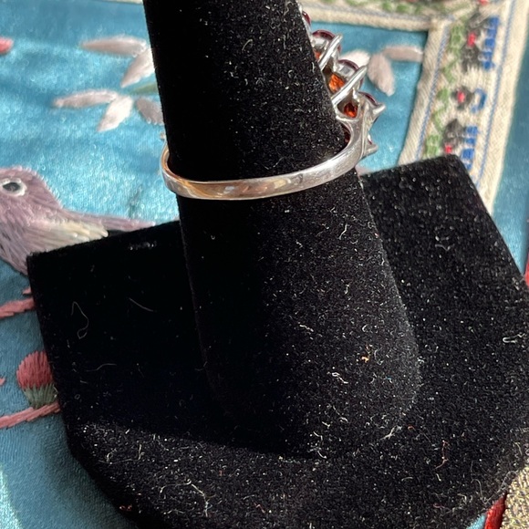 Stunning garnet 925 cluster statement ring JTV - Picture 4 of 7